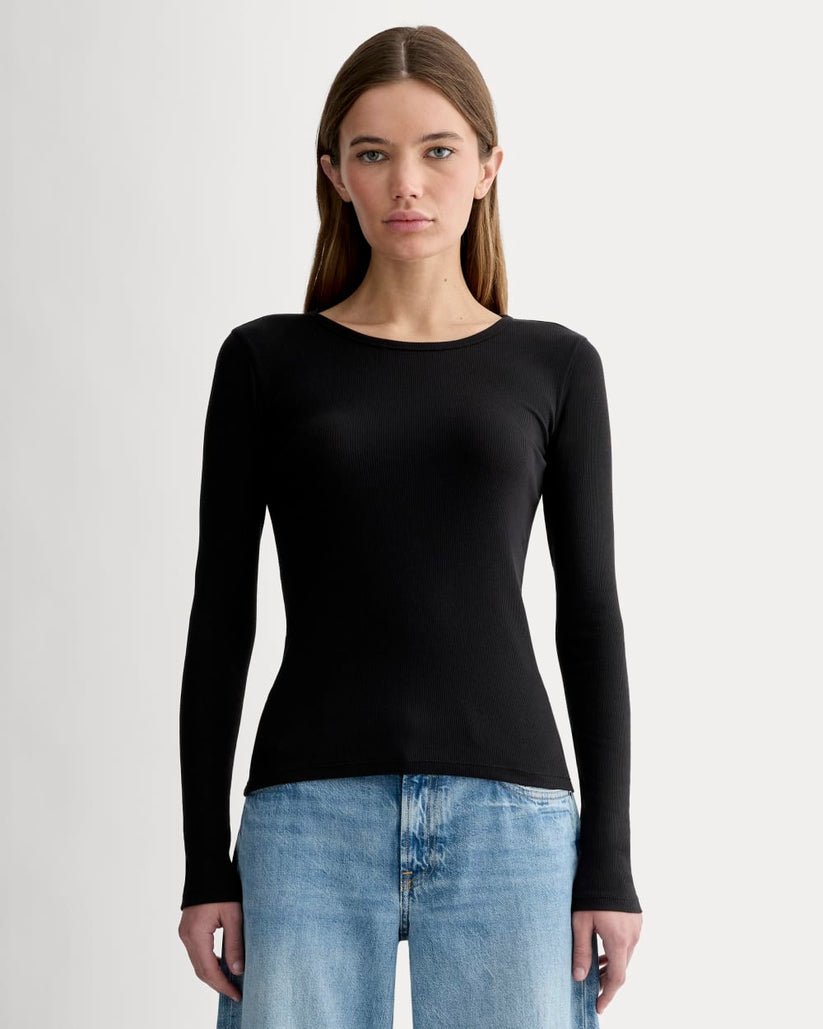 The Luxe Rib Long-Sleeve Crew