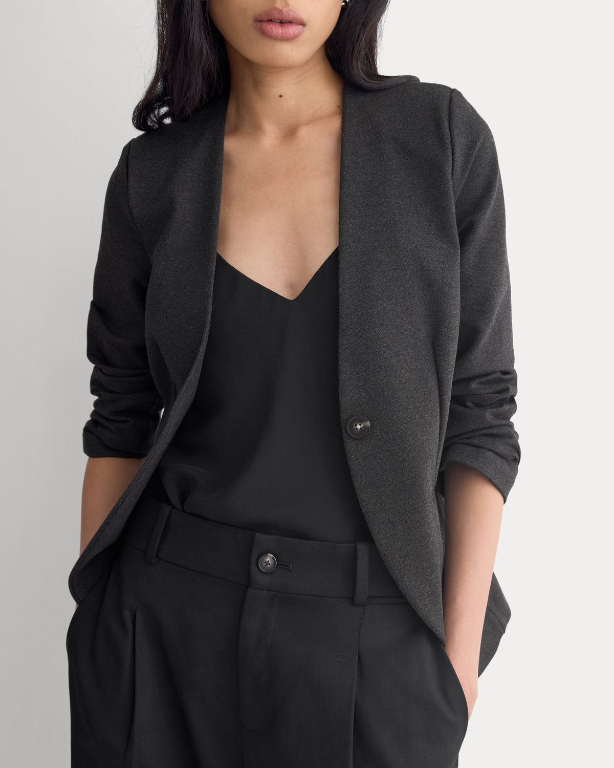 Collarless Ponte Blazer