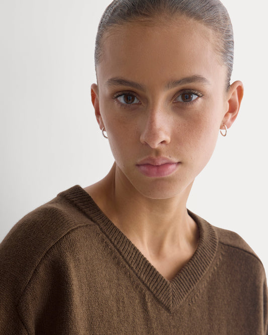 Cashmere High V Boyfriend Sweater