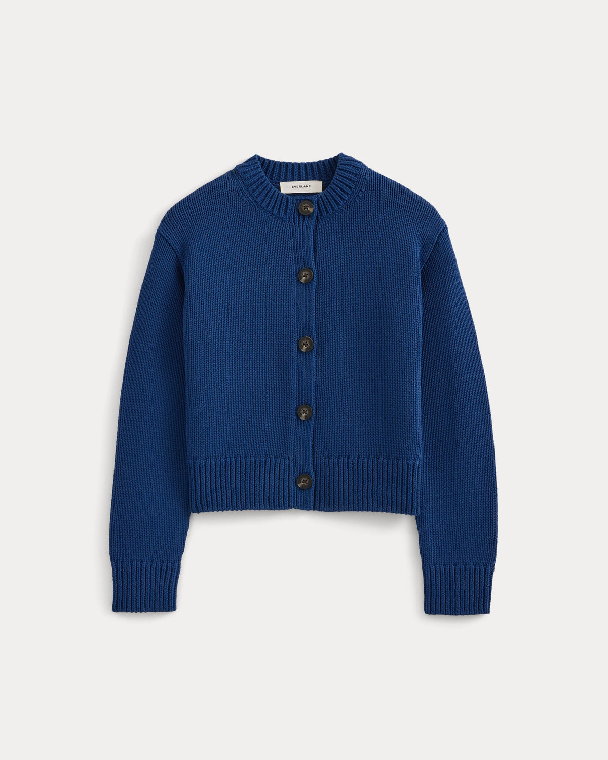 Open-Knit Cardigan Crew in Elevated Cotton