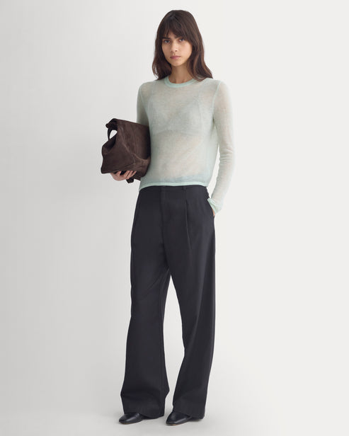 Air Alpaca Long-Sleeve Slim Crew