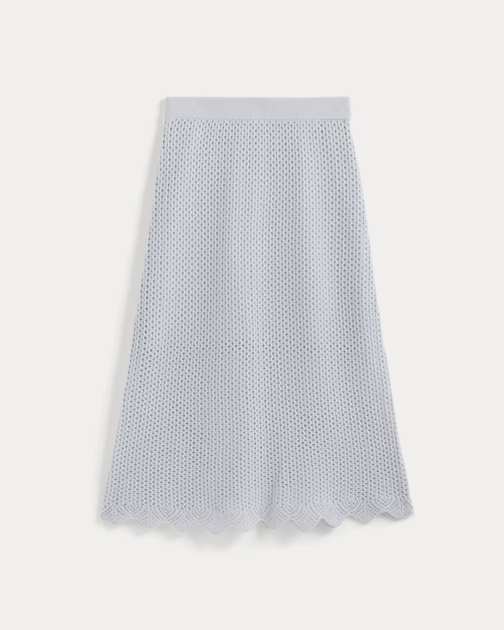 Lace-Knit Midi Skirt