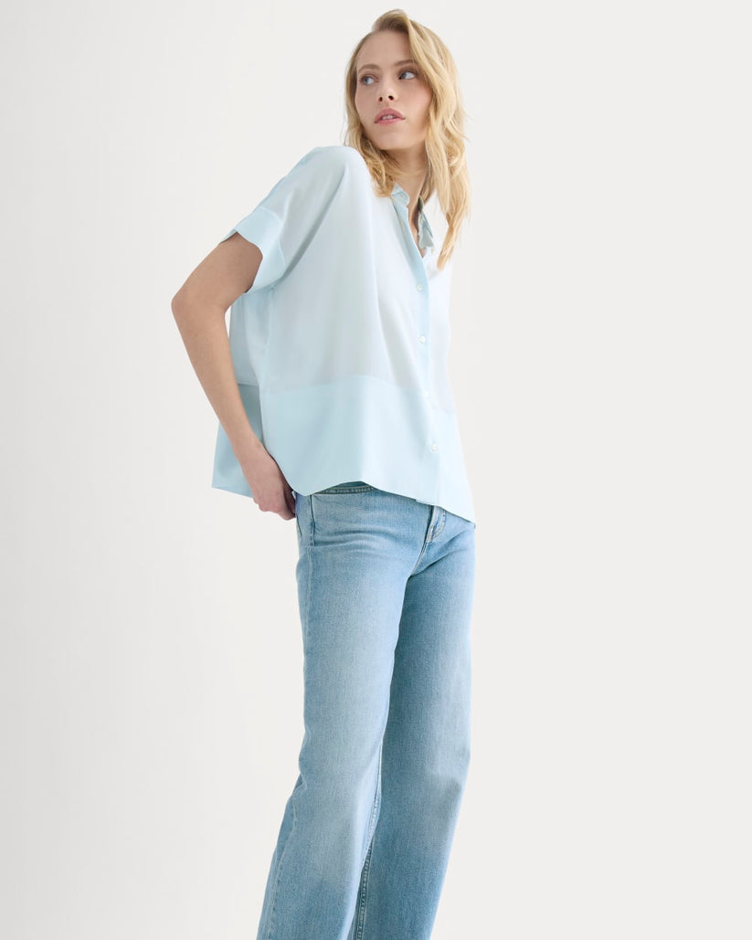 The Boxy Shirt in Washable Silk