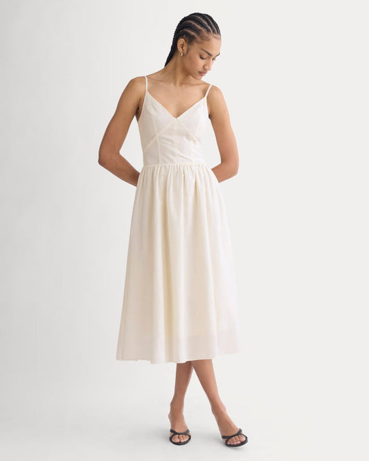 Midi Dress in Cotton Silk Voile