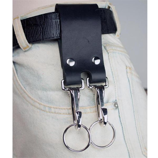 Double Leather Belt Strap Key Holder Super Duty - Riveted