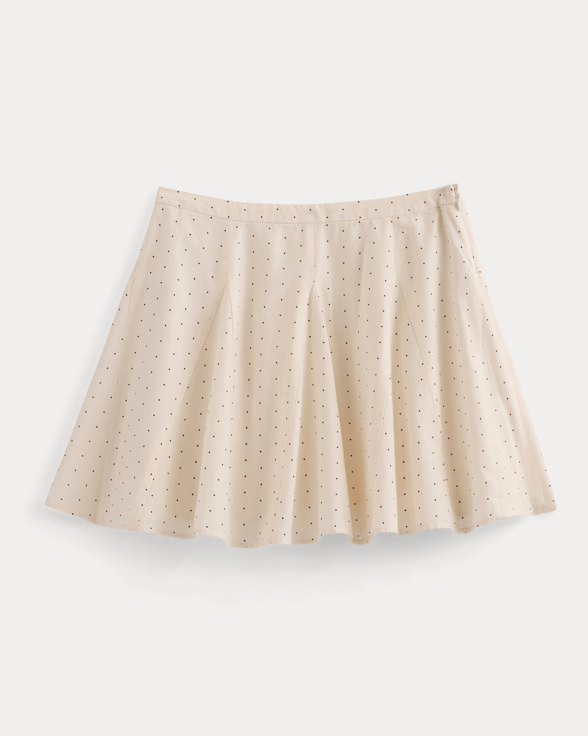 Godet Mini Skirt in Cotton Silk