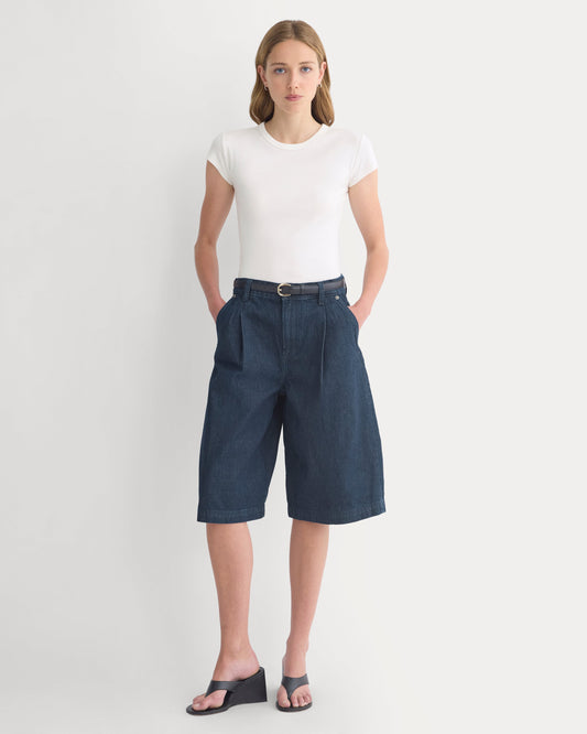 High-Rise Pleated Culotte
