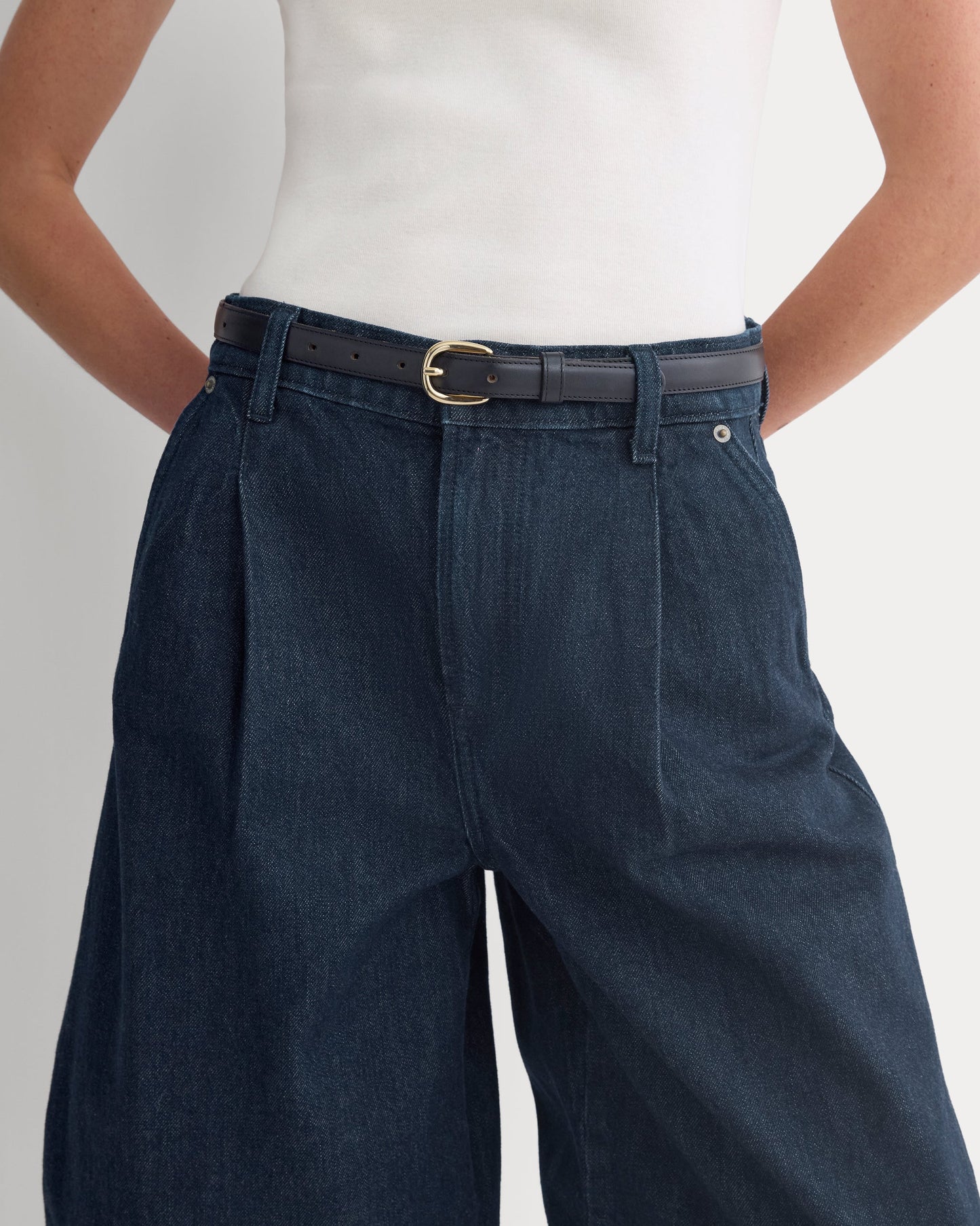 High-Rise Pleated Culotte