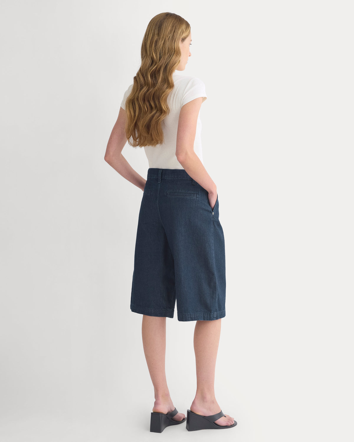 High-Rise Pleated Culotte
