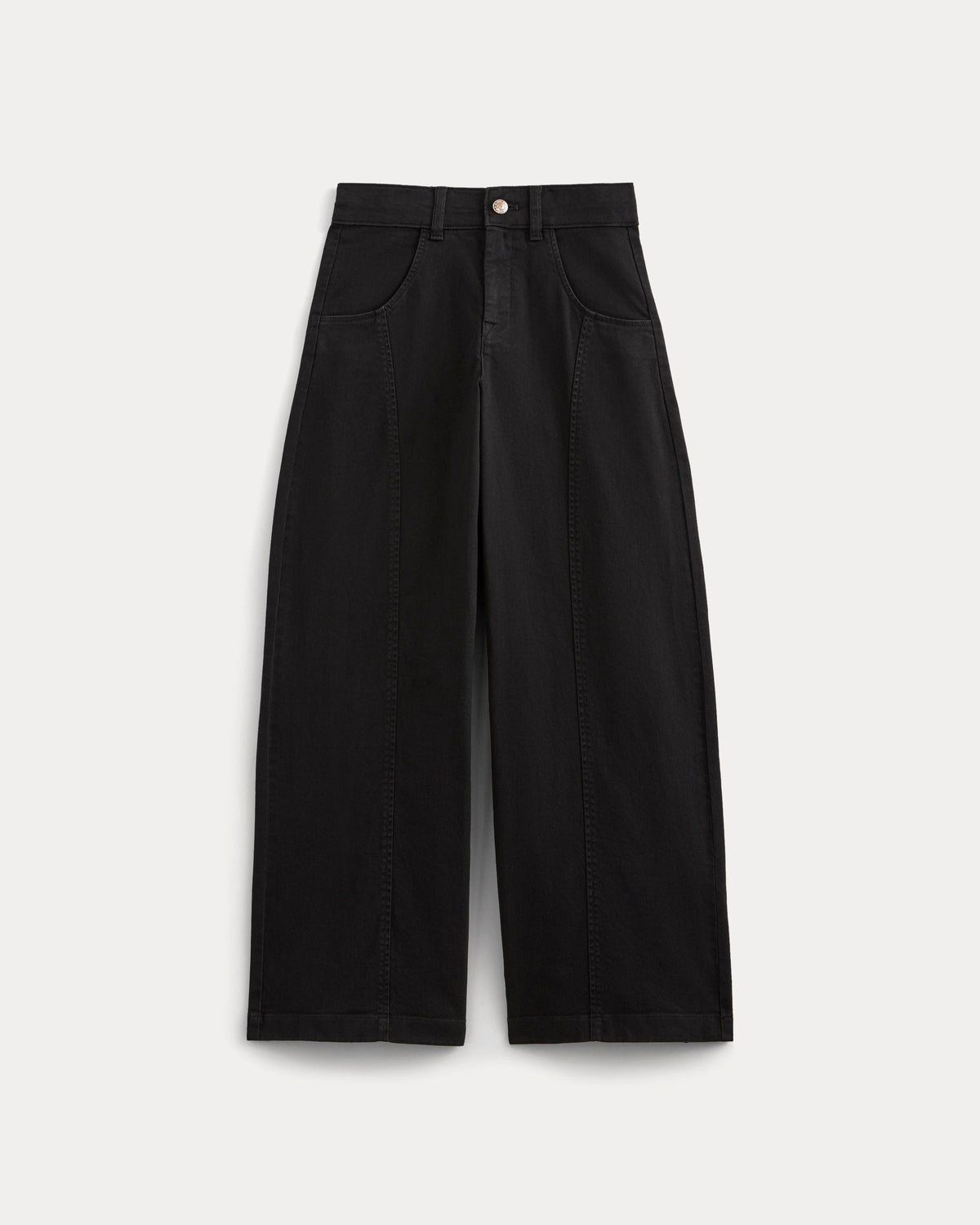 Utility Seamed Wide-Leg Pant