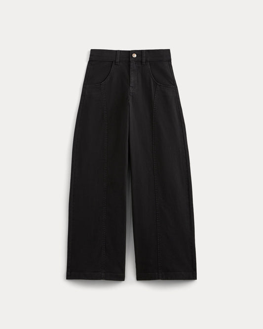 Utility Seamed Wide-Leg Pant