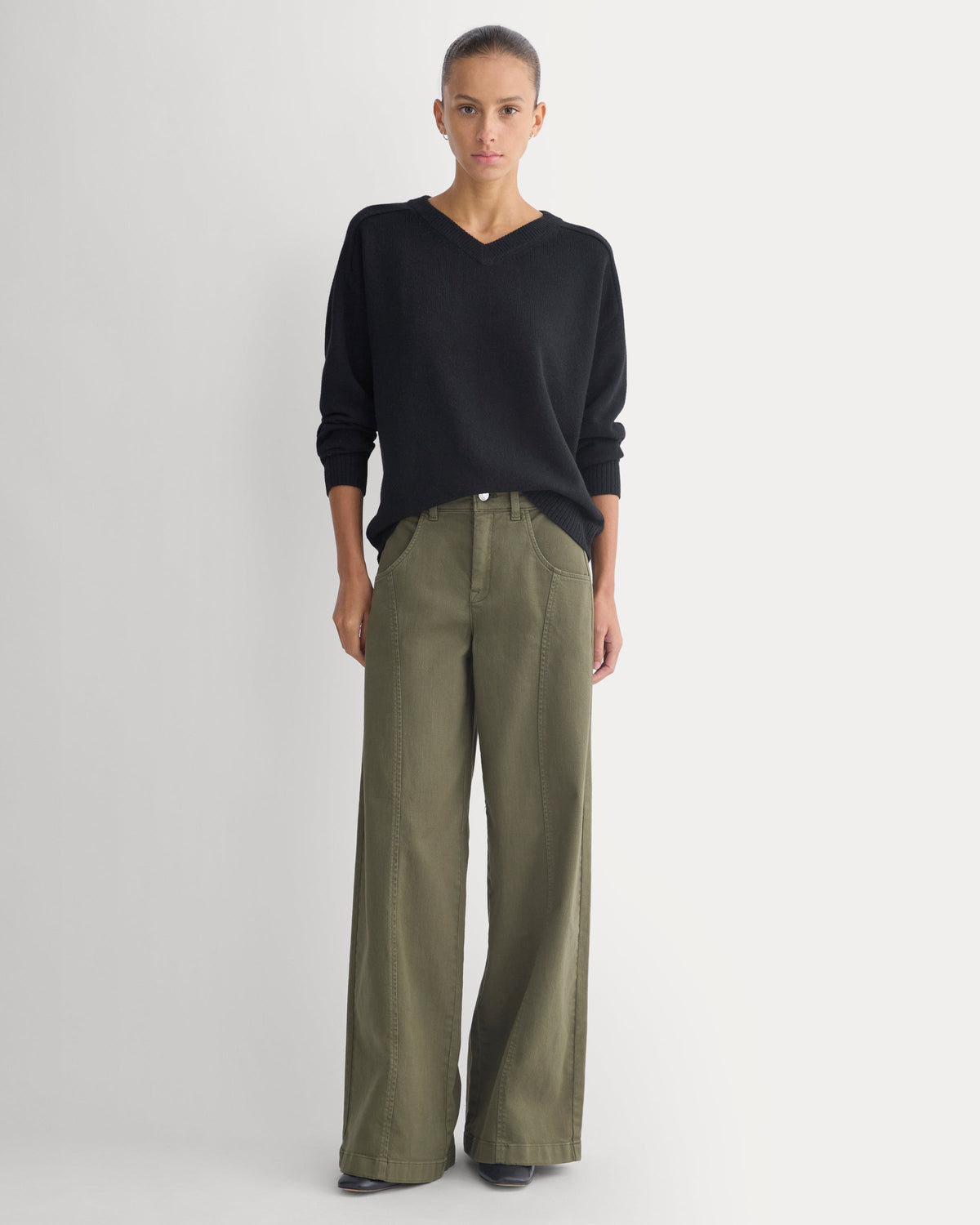 Cashmere High V Boyfriend Sweater