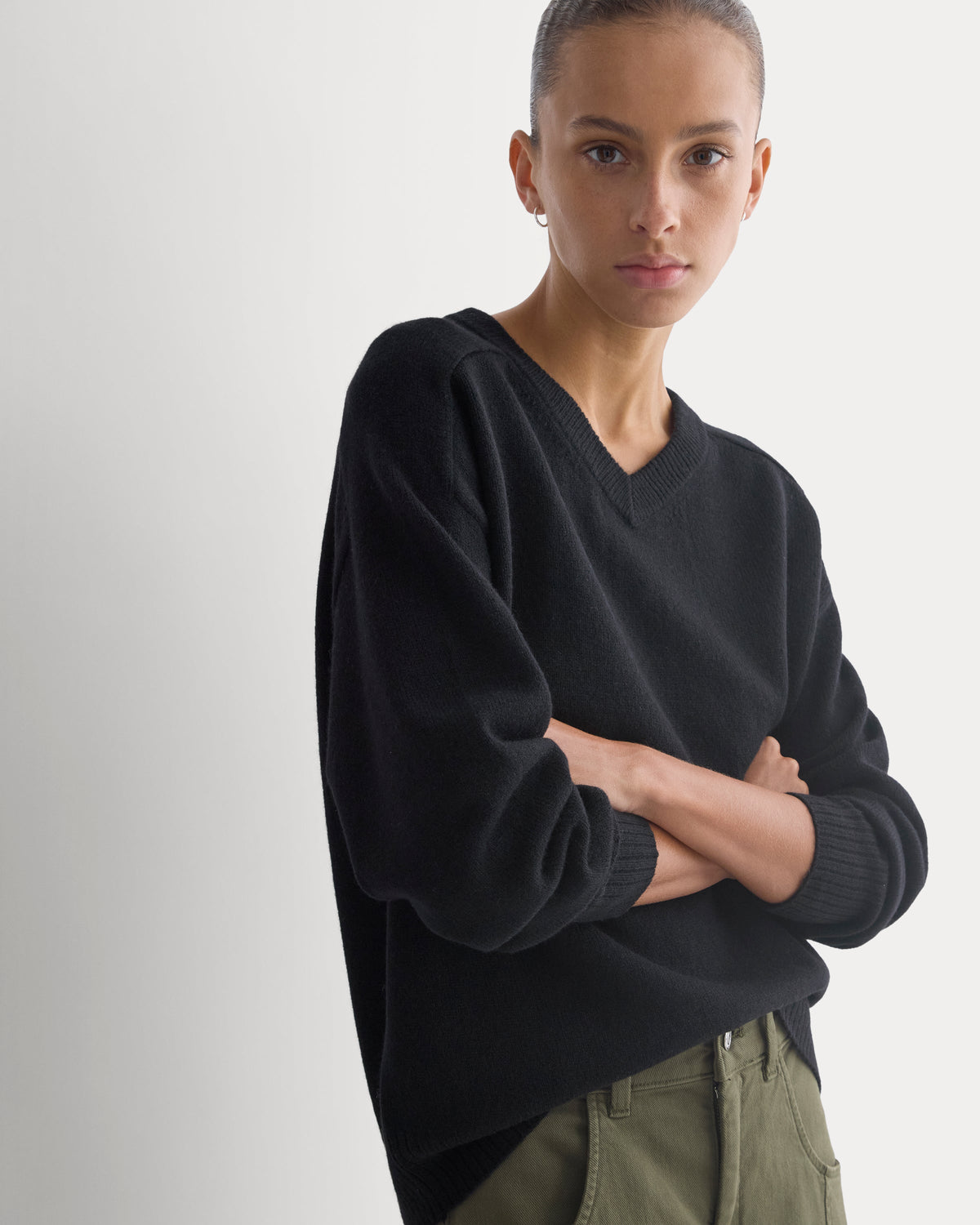 Cashmere High V Boyfriend Sweater