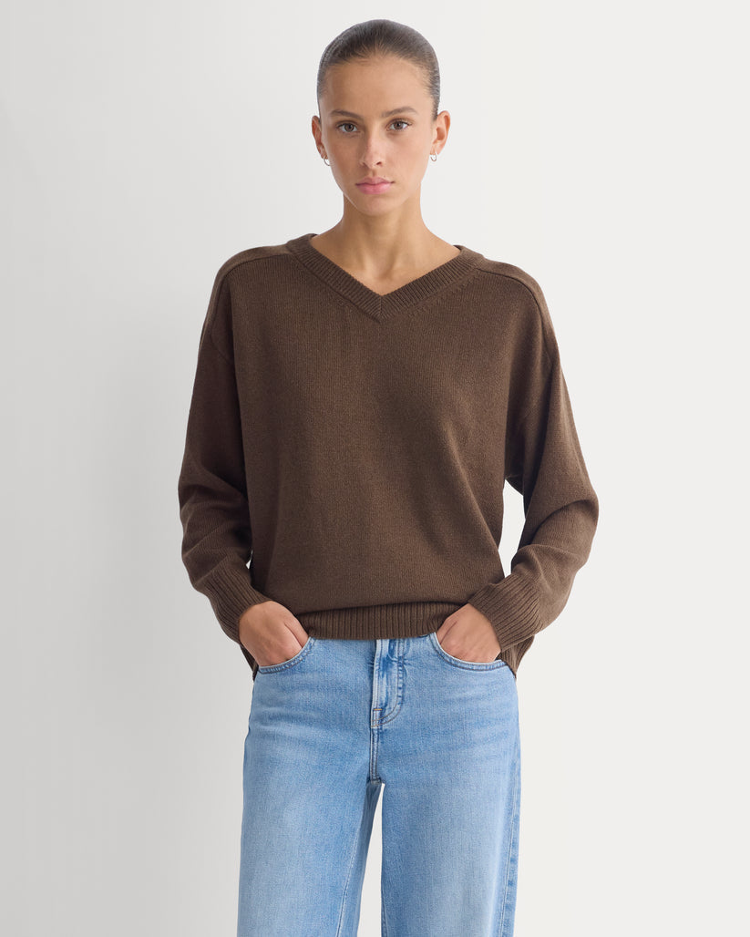 Cashmere High V Boyfriend Sweater