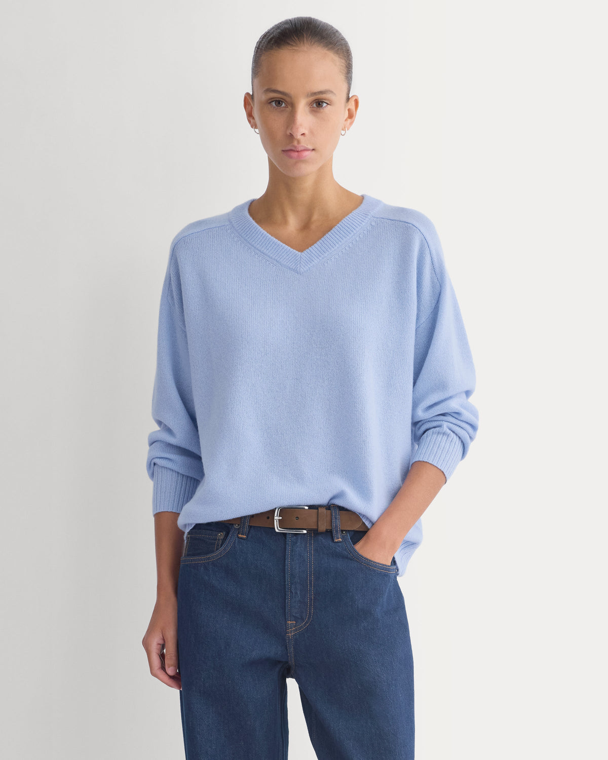 Cashmere High V Boyfriend Sweater