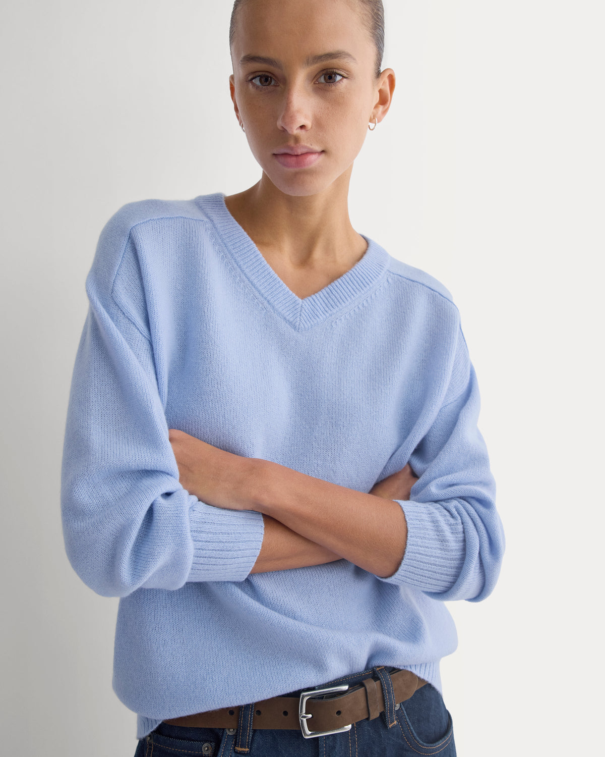 Cashmere High V Boyfriend Sweater