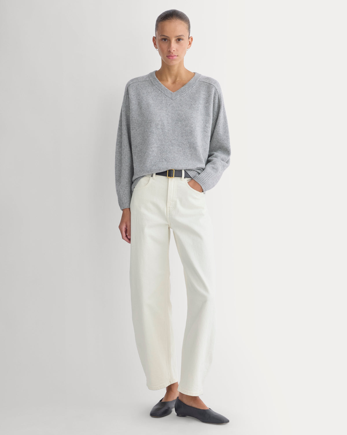 Cashmere High V Boyfriend Sweater