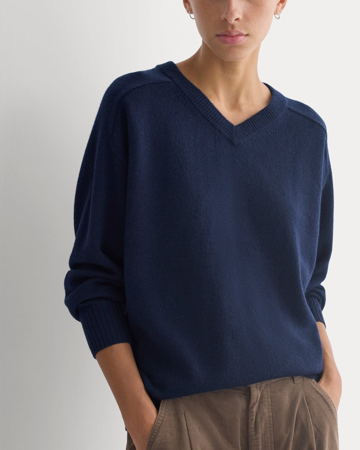 Cashmere High V Boyfriend Sweater