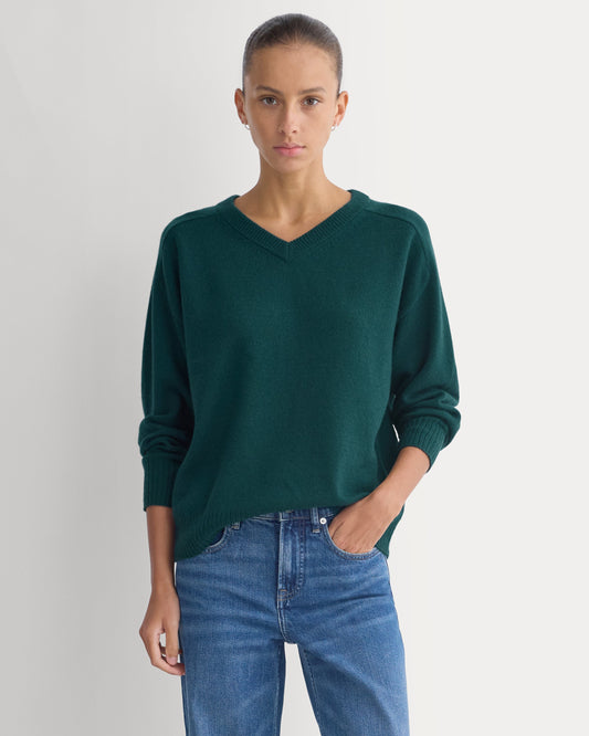 Cashmere High V Boyfriend Sweater
