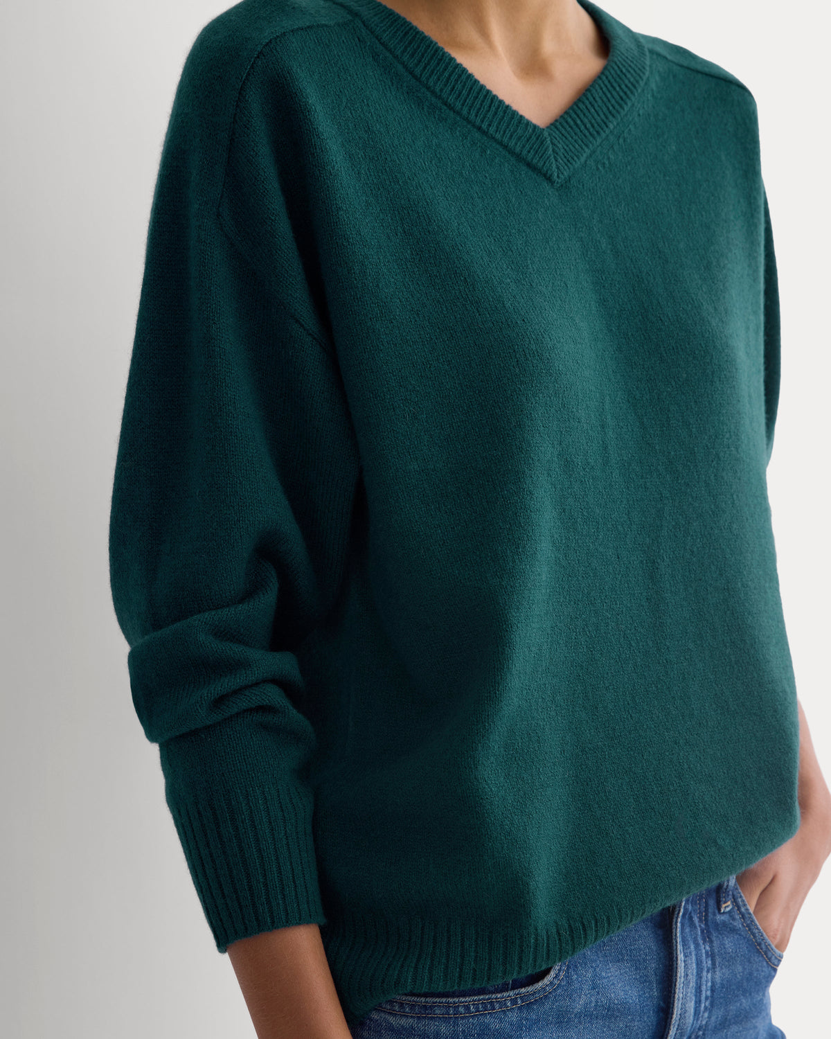 Cashmere High V Boyfriend Sweater