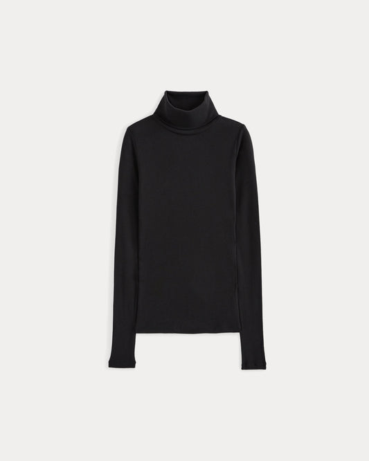 Tissue Long-Sleeve Turtleneck