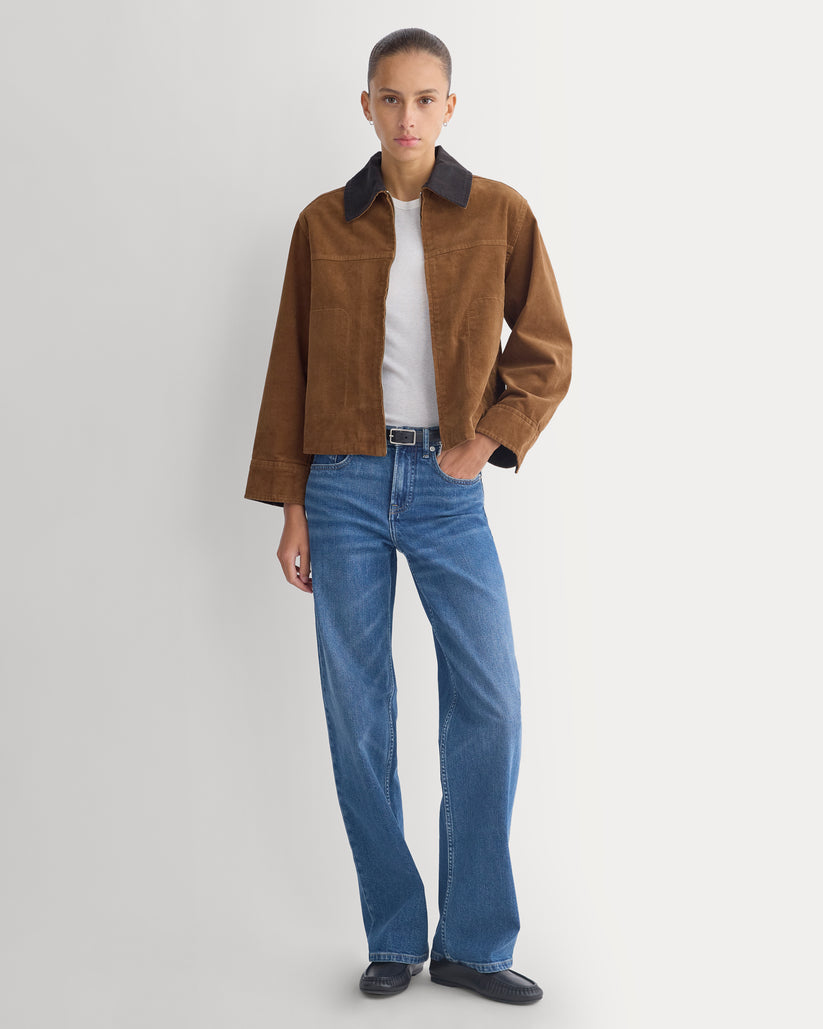Stretch Corduroy Zip Jacket