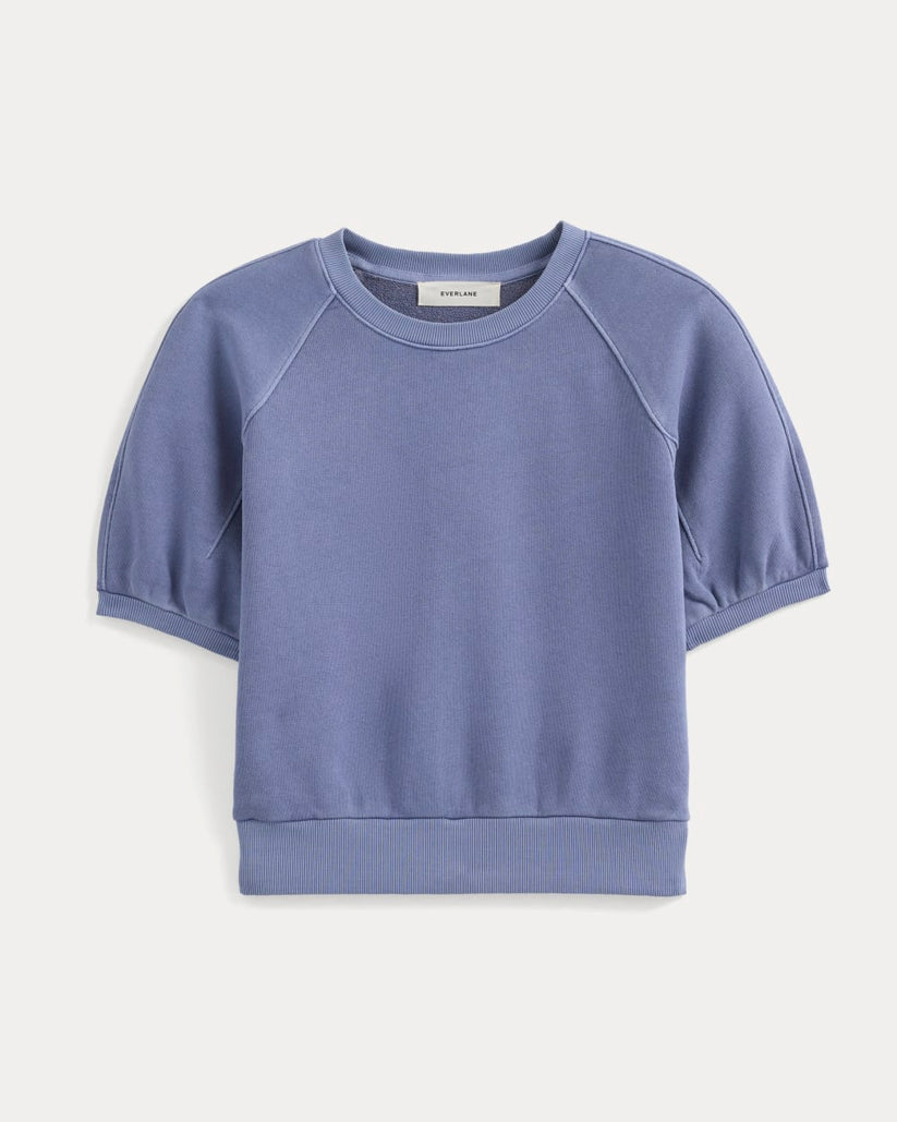Lightweight Terry Blouson Short-Sleeve Crew