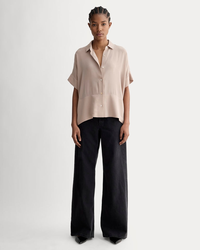 The Boxy Shirt in Washable Silk