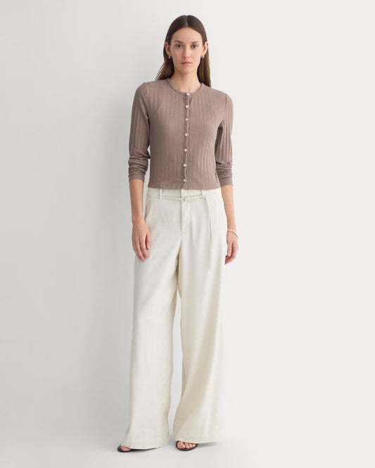 Cardigan in Pointelle