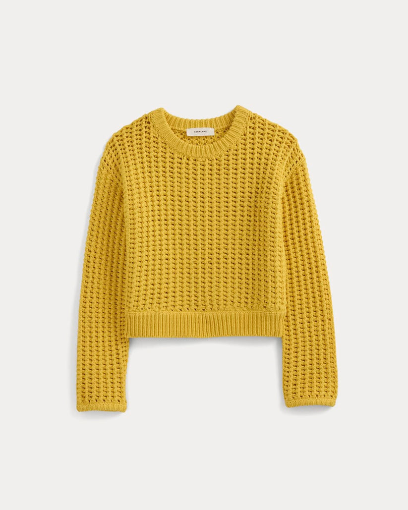 Open-Knit Crew in Elevated Cotton