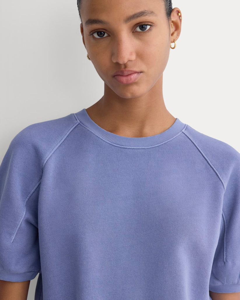 Lightweight Terry Blouson Short-Sleeve Crew