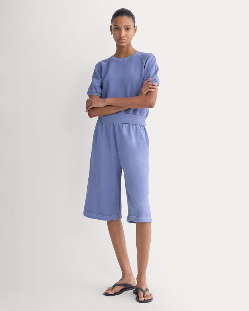 Lightweight Terry Blouson Short-Sleeve Crew