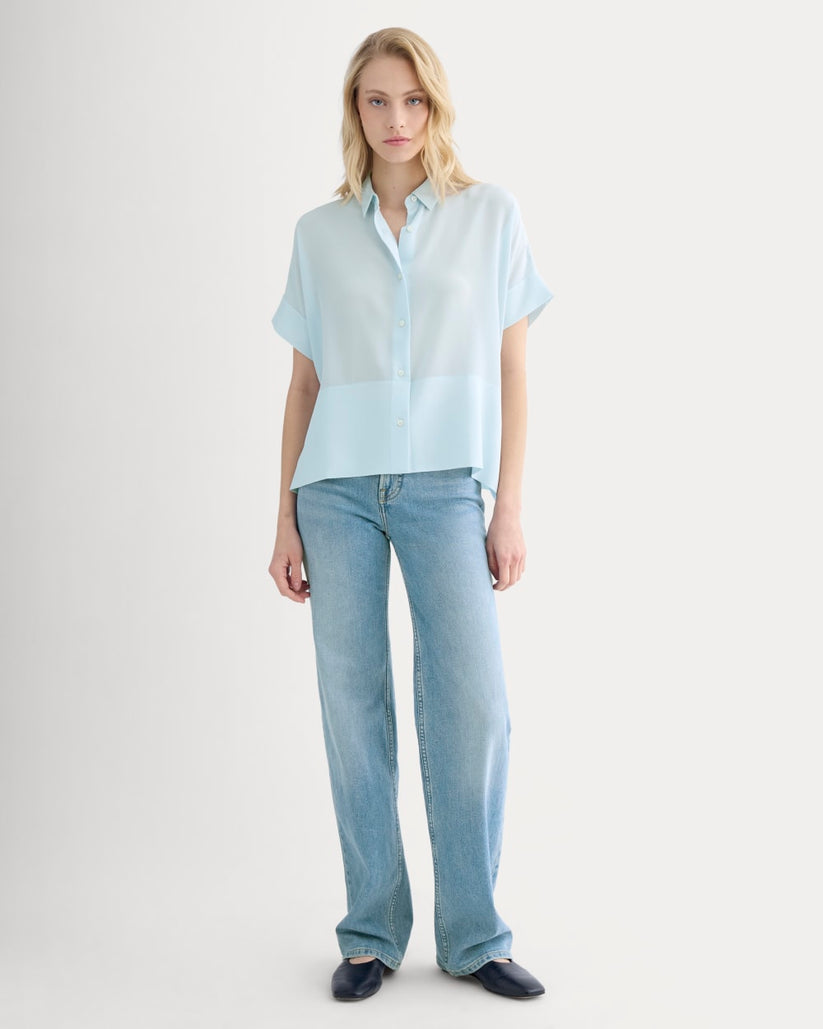 The Boxy Shirt in Washable Silk