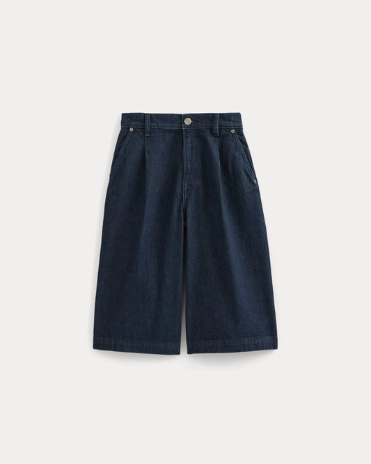 High-Rise Pleated Culotte