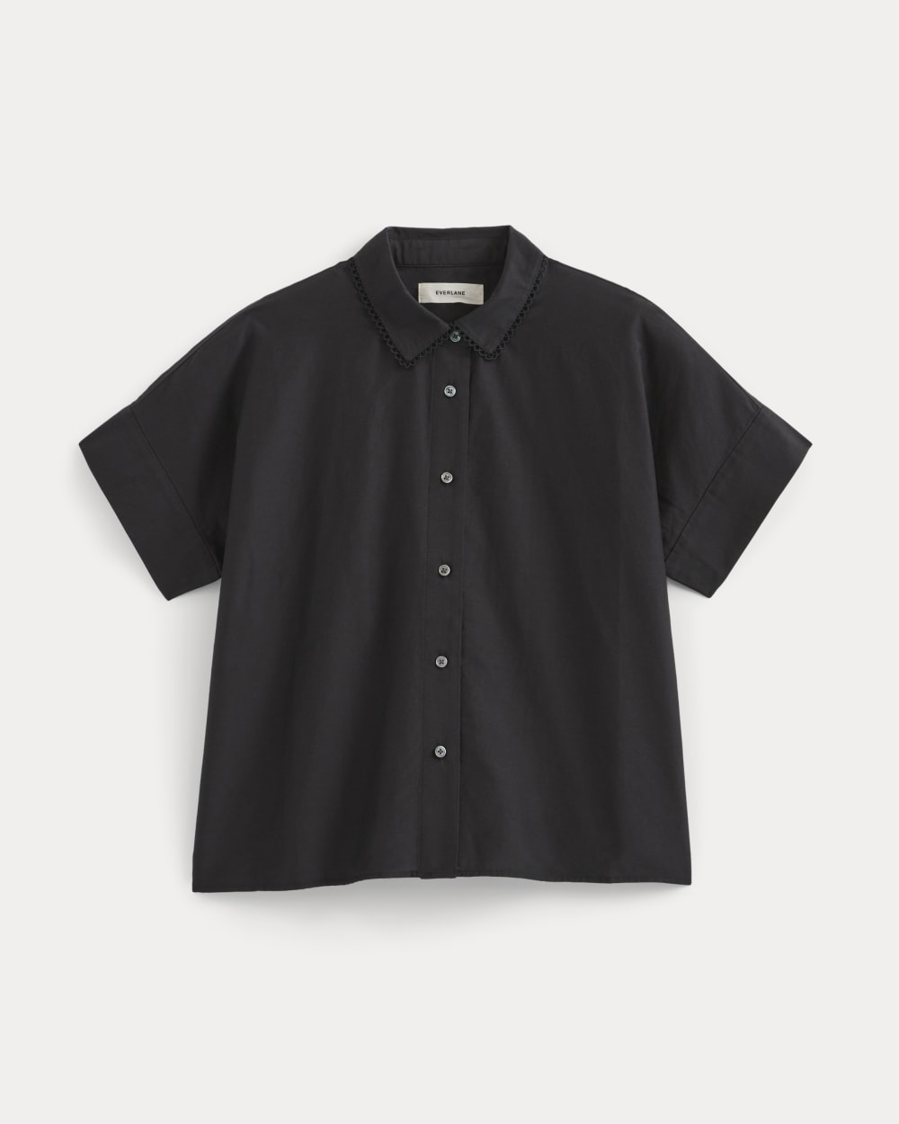 Scalloped-Collar Square Shirt