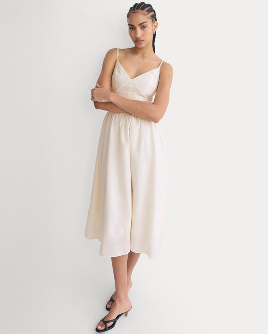Midi Dress in Cotton Silk Voile