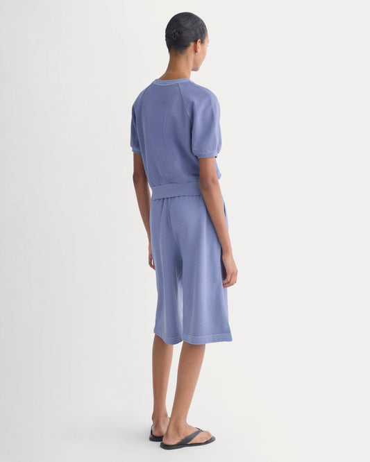 Lightweight Terry Blouson Short-Sleeve Crew