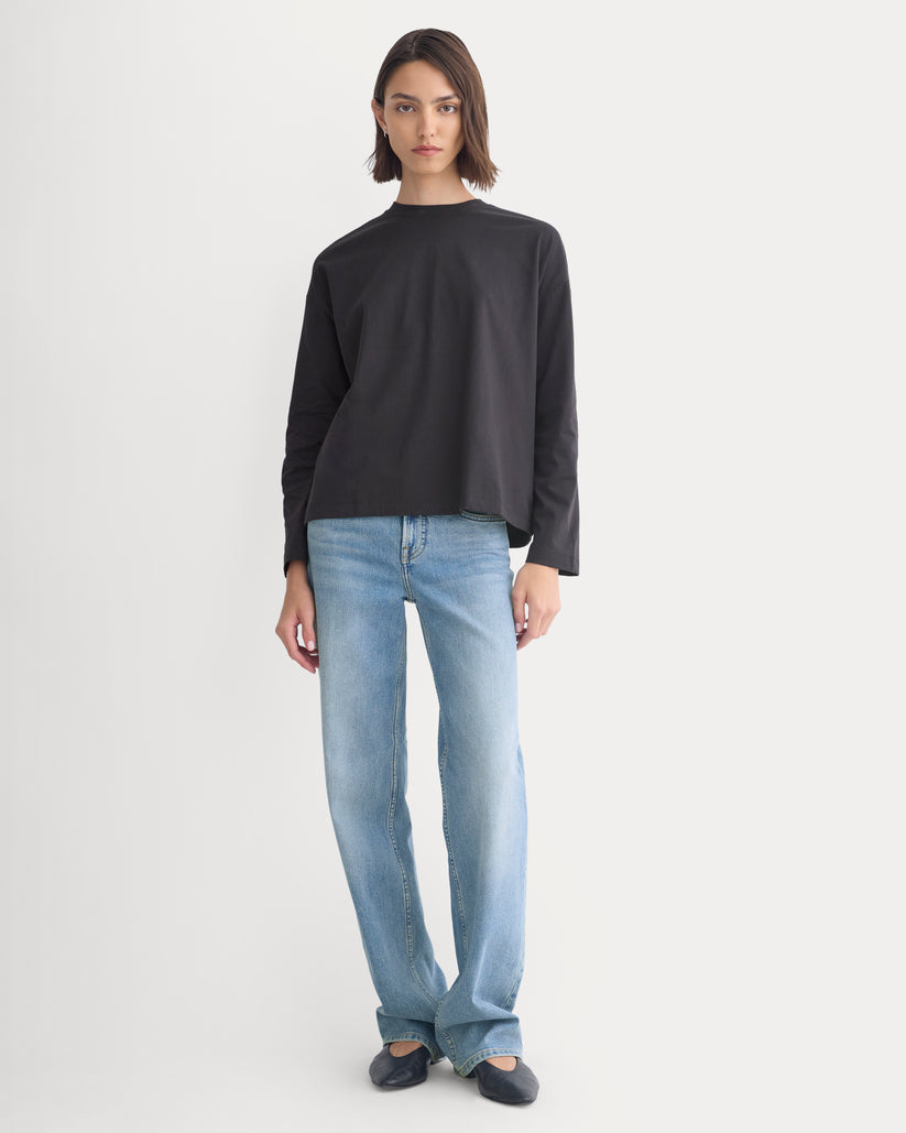 Forever Jersey Boxy Long-Sleeve Crew
