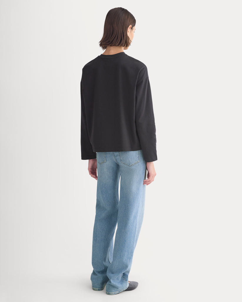 Forever Jersey Boxy Long-Sleeve Crew