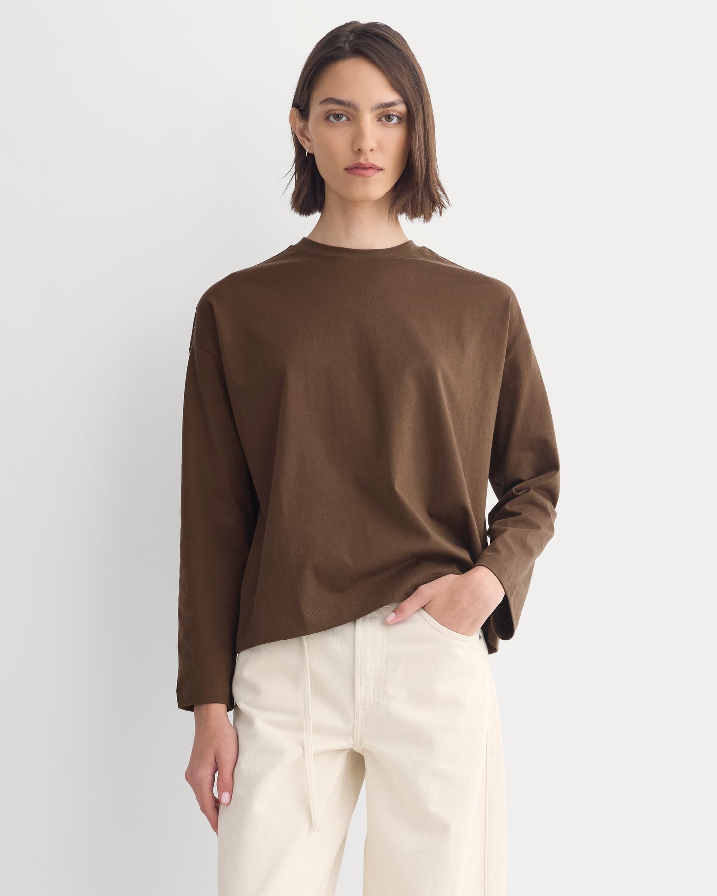 Forever Jersey Boxy Long-Sleeve Crew