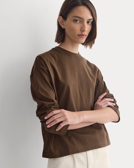 Forever Jersey Boxy Long-Sleeve Crew