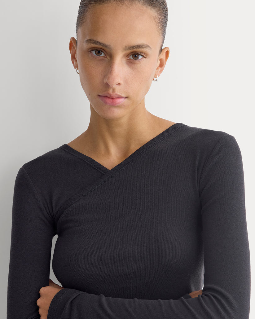 Tissue Double Layer One Shoulder Top