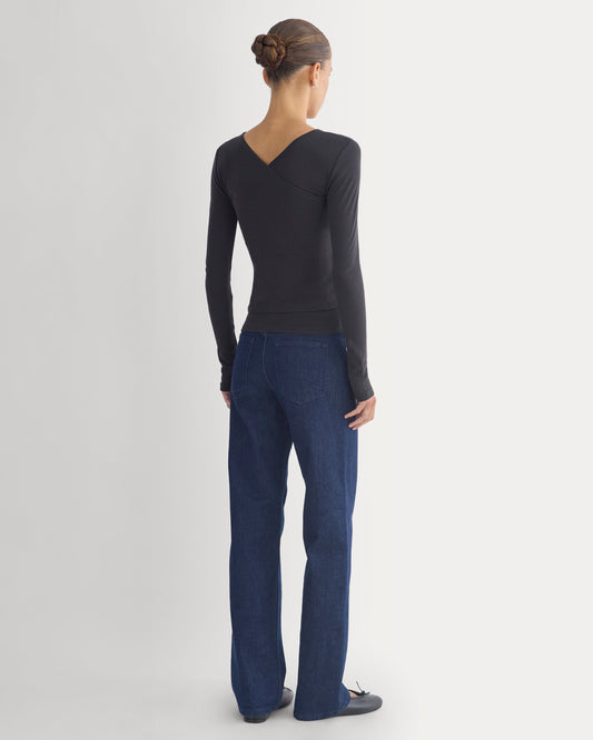 Tissue Double Layer One Shoulder Top