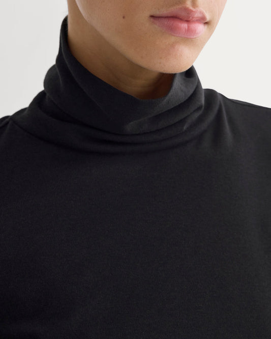 Tissue Long-Sleeve Turtleneck