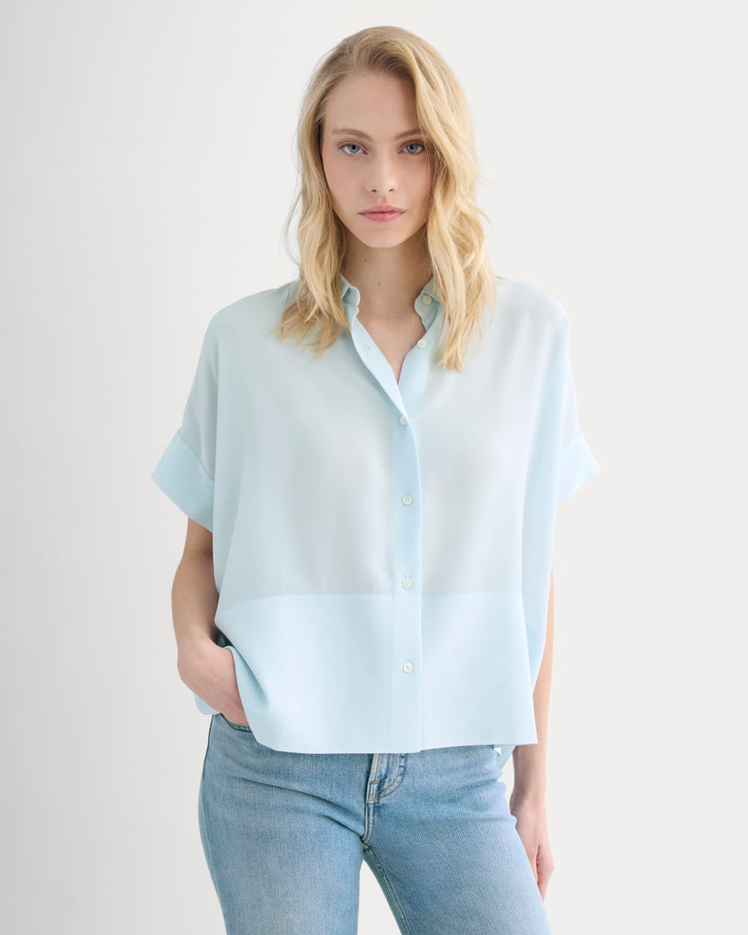 The Boxy Shirt in Washable Silk