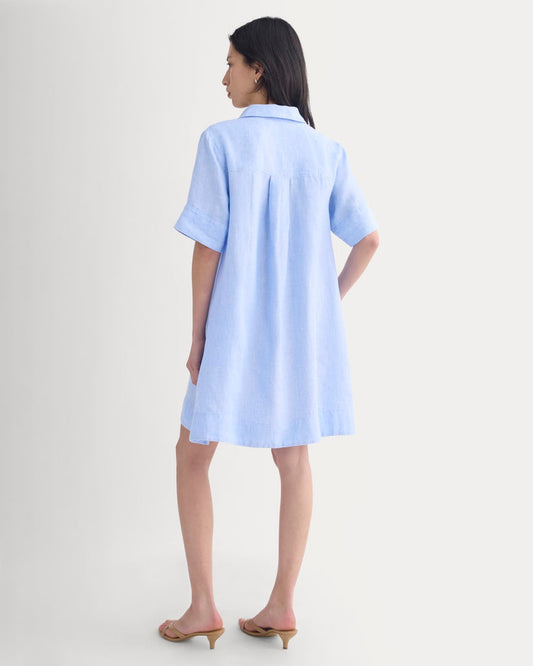 Mini Popover Shirtdress in Linen