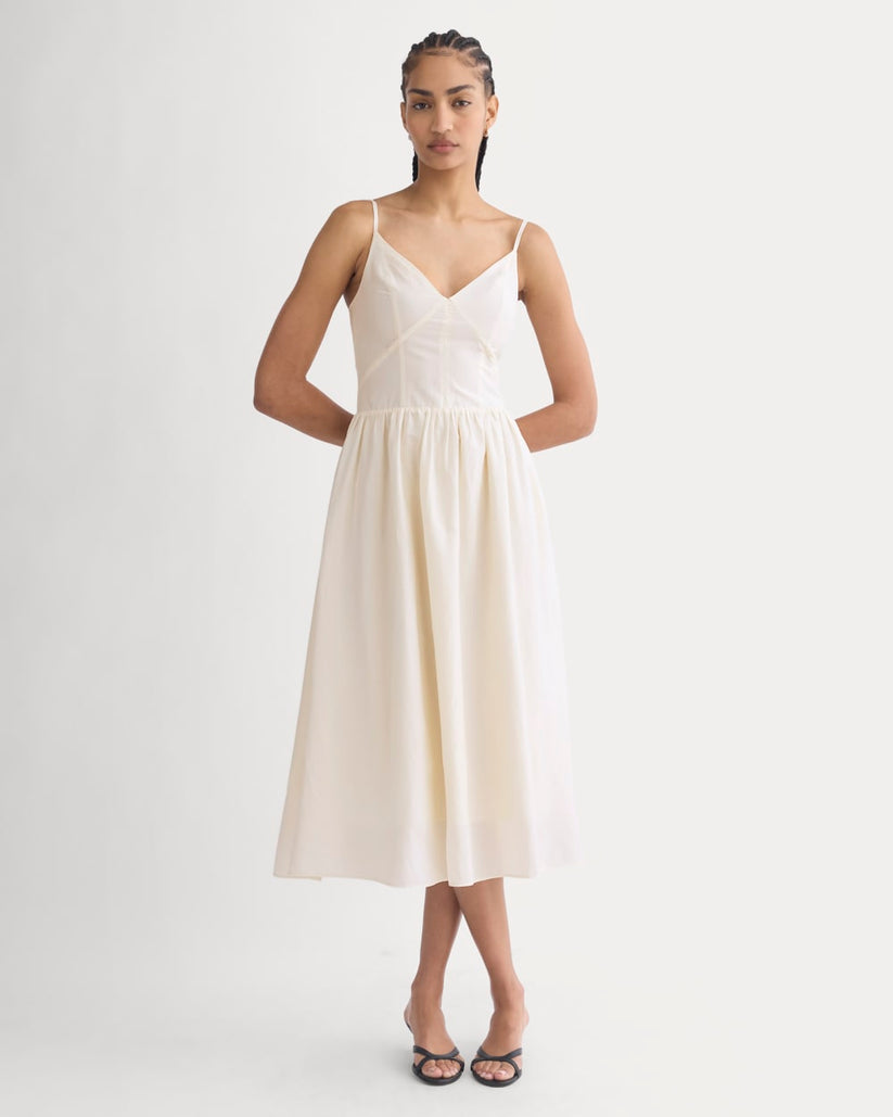 Midi Dress in Cotton Silk Voile
